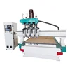 Pneumatic 4 spindles large double table 1530 wood router cnc for cabinet door plate furniture