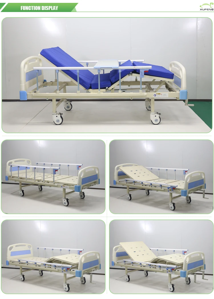 Adjustable Nursing 2 Crank Functions Manual Medical Hospital Bed - Buy ...