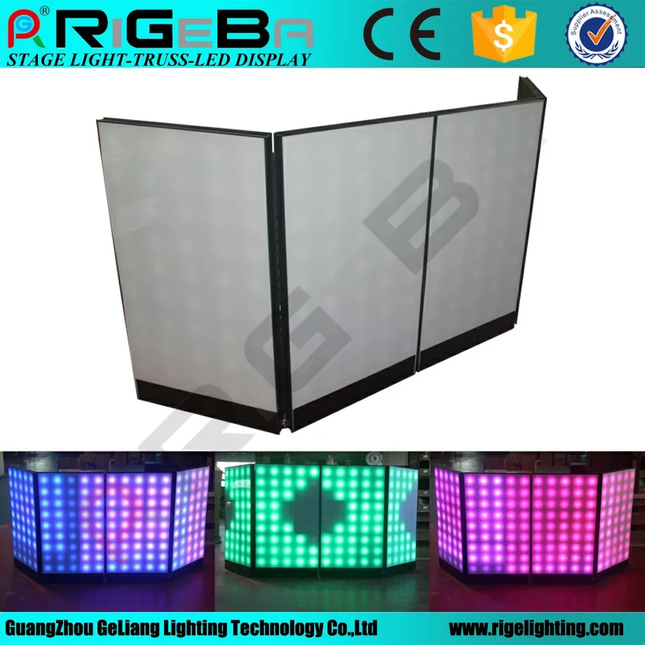 SMONTER Portable DJ-Kabine – Faltbar, Mit Schwarz/weiß Scrim & Verstellbaren Füßen (104,4x50,8 Cm) Für Partys & Events