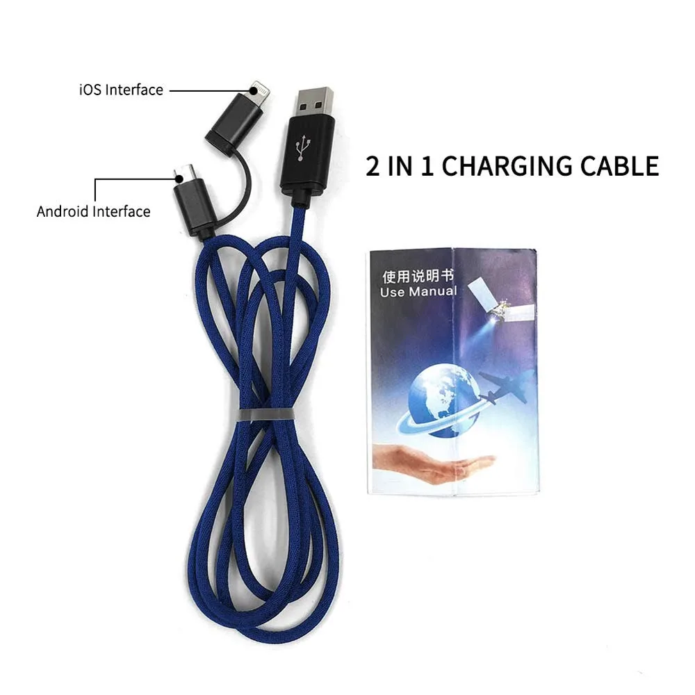 USB Locator 2 in 1 Cable WiFi lbs AGPS Locator Charging Data Line Remote Voice Recorder Data Line iOS/Android Smartphones PQ603