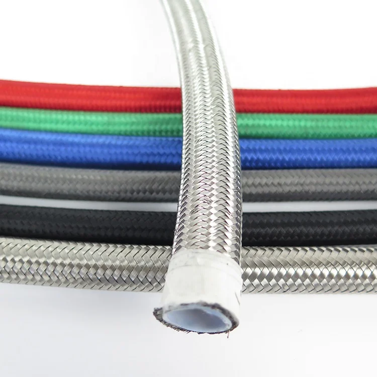 Flexible 1.5 Inch Crimp End Ptfe Nylon Braided Hose Buy Flexible Ptfe