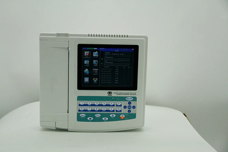 Newest CONTEC ecg 1200g ecg machine with interpretation ecg bedside patient monitor