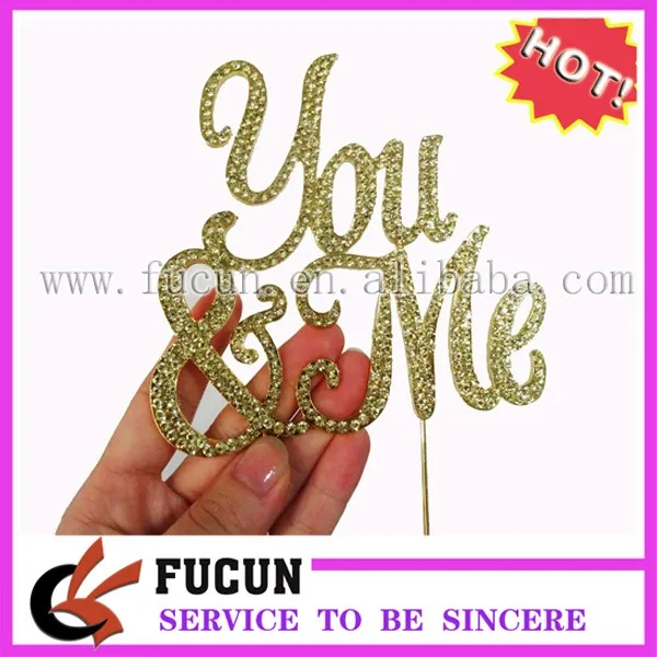 you and me cake topper gold.jpg