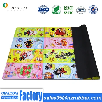 Carton Design Velvet Surface Natural Rubber Baby Crawl Anti Slip