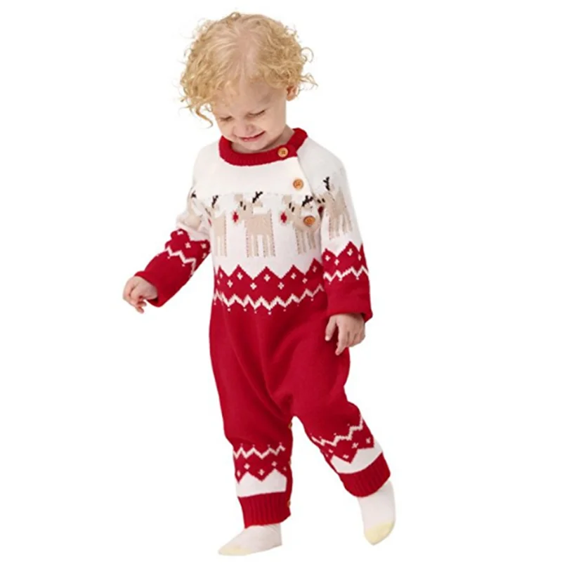 sweater toddler romper reindeer clothes jumpsuit cashmere knitted
