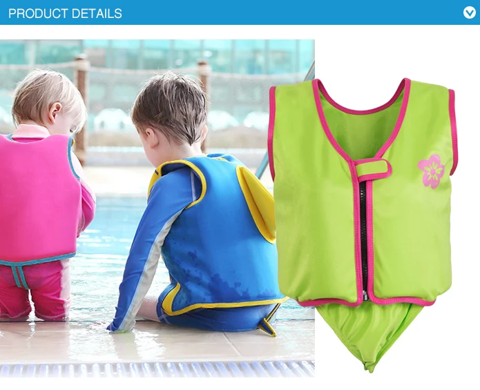 Neoprene children swimming training safety float jacket kids personalized life vest