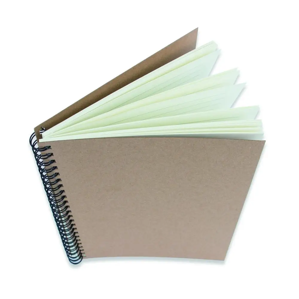 Wholesale Kraft Paper Cover Wire O Double Line A4 A5 Notebook Spiral Cahier For School