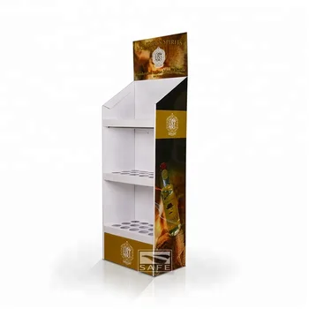 Custom Retail Paper Foldable Floor Cardboard Drink Shelf Water Soda ...