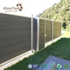 Beautiful fence garden wpc fencing composite wood fence with aluminum post pattern design