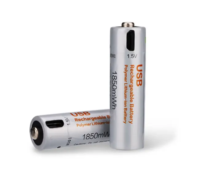 14500 Rechargeable Lithium Ion Battery 1200mAh Micro USB 1.5V Batteries