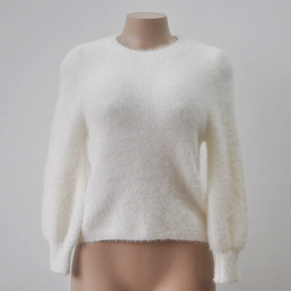 Sexy Knit Mohair Sweater Loose Fit Oversize Long Sleeve Ladies Thick ...