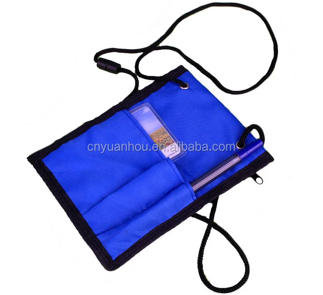 Fashion Business Card Hanging Passport Holder With Lanyard Security