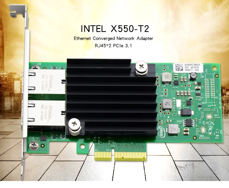 Intel X550at2 10gbase-tイーサネットコンバージドネットワークアダプタデュアルrj45 Nic付きx550-t2 - Buy  Intel X550at2 10gbase-tイーサネットコンバージドネットワークアダプタデュアルrj45 Nic付きx550-t2 Product  on Alibaba.com