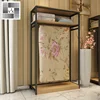 pyjamas home dress fabric garments store shelf quilt pillow steel frame fabric rack display