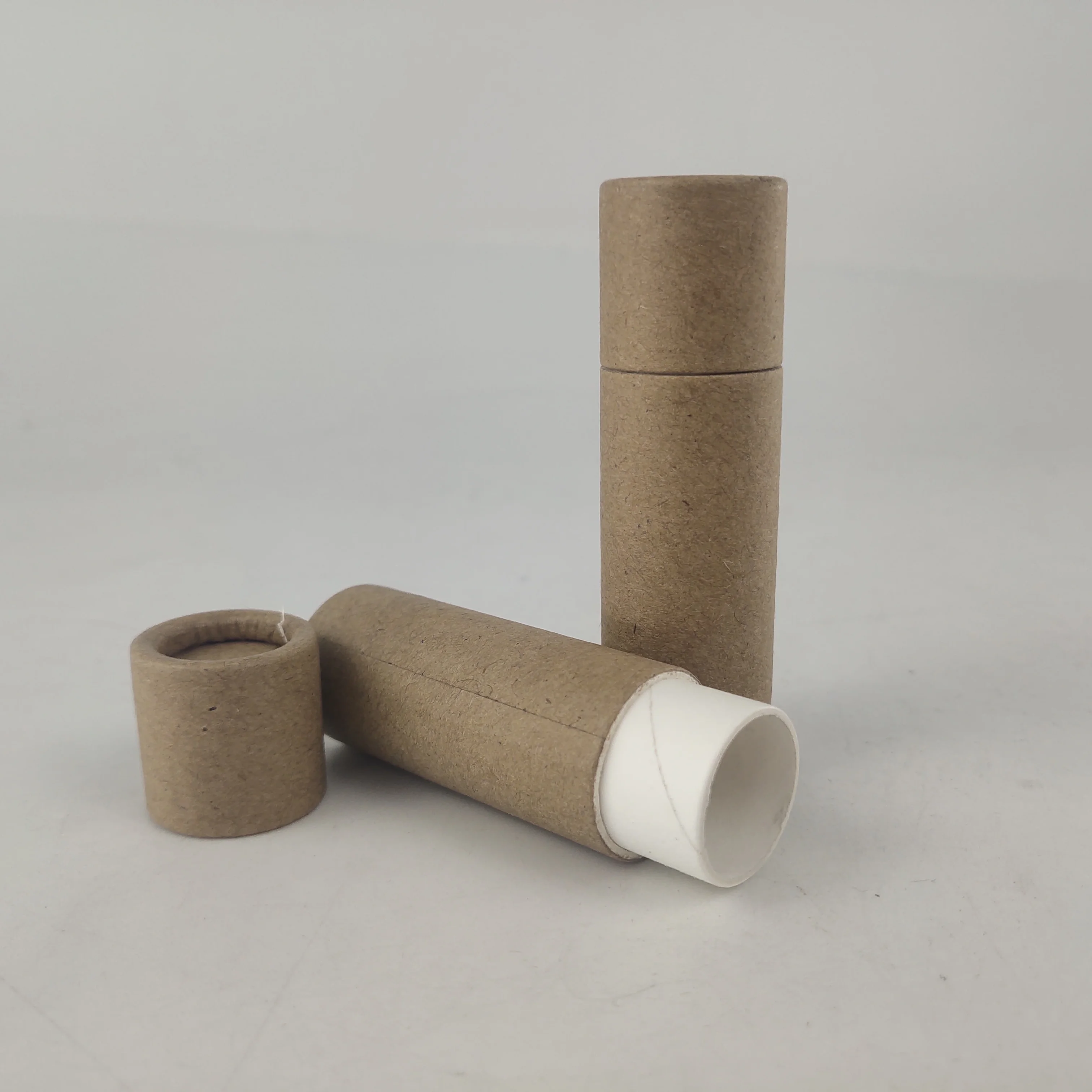 0.3oz Biodegradable Cardboard Push Up Deodorant Containers Kraft Lip