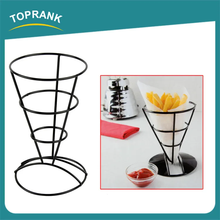 Metal Food Cone Holder Wire French Fry Holder With Condiment Stand Buy French Fry Holder,Wire