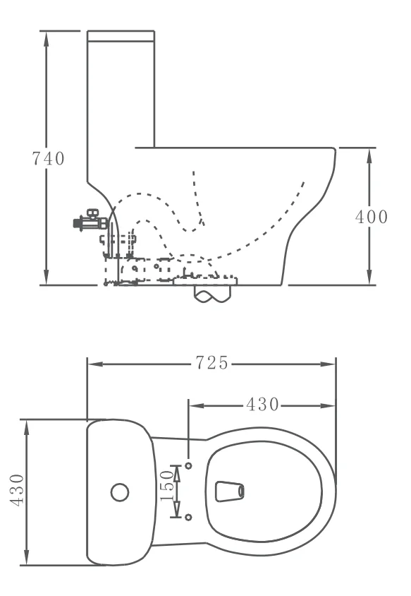 LESSO LZ1218 siphonic vortex floor mounted public camera one piece toilet