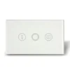 1gang 1way white wall light touch timer switch with blue led indicator in darkness for AU/US smart home