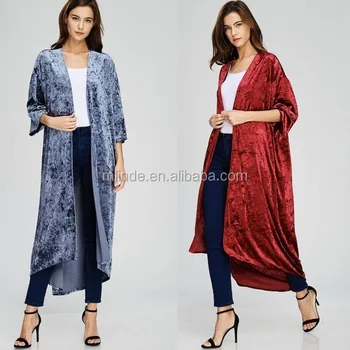 velvet maxi cardigan