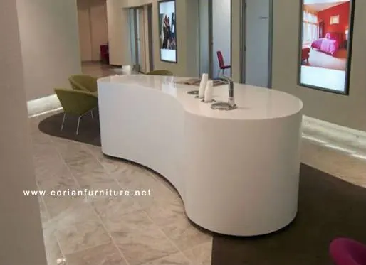 2016 New Style Acrylic Solid Surface Curved Reception Desk Buy