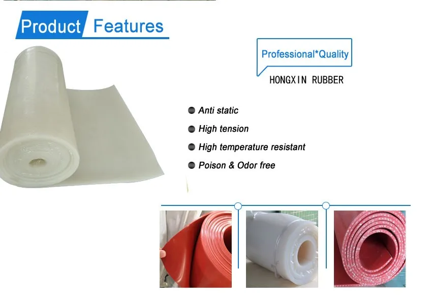 High Temperature Soft Food Grade 0.1mm 0.2mm 0.3mm 0.5mm Thin Silicone