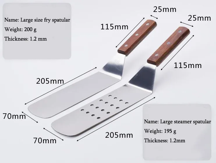 Set Of 2 Grilling Spatulas For Bbq Use Indoor Outdoor Stainless Steel