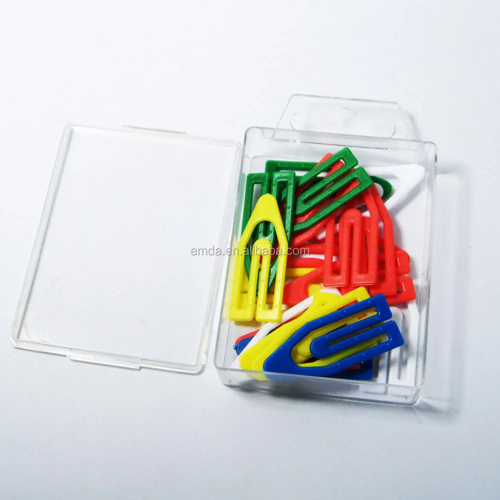 Office Stationery Fancy Shaped Plastic Decorative 49mm Flat Paper Clips ...