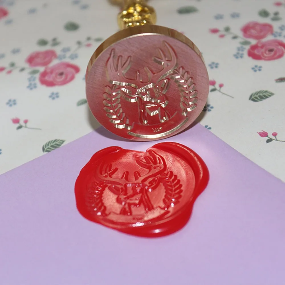 Hand Embossing Seal Stamp Invitation Envelopes Window Love You Pattern