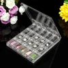 20Pcs/Box Transparent Plastic Acrylic Cosmetic Storage Portable Jewelry Nail Tips Case Pill Box NT239
