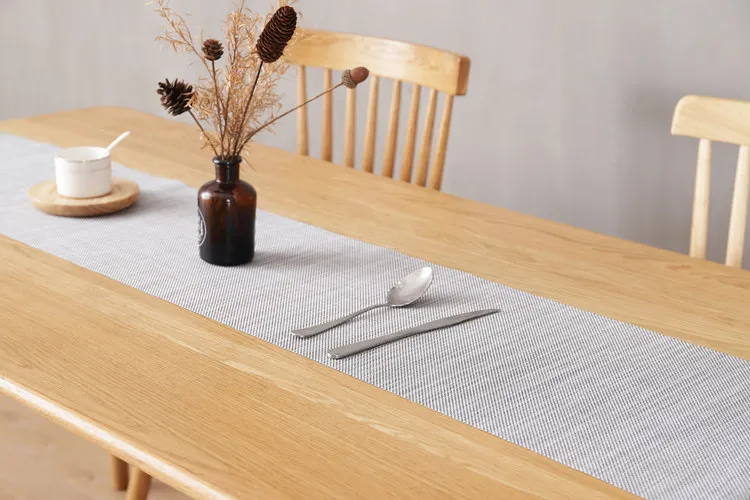 Nordic custom Japanese table runner solid color pvc rectangular insulation coffee table pad tablecloth modern minimalist
