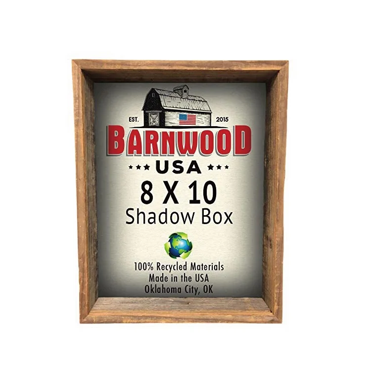 8 By 10 Shadow Box Weathered Gray 3 Inch Deep Reclaimed Wood