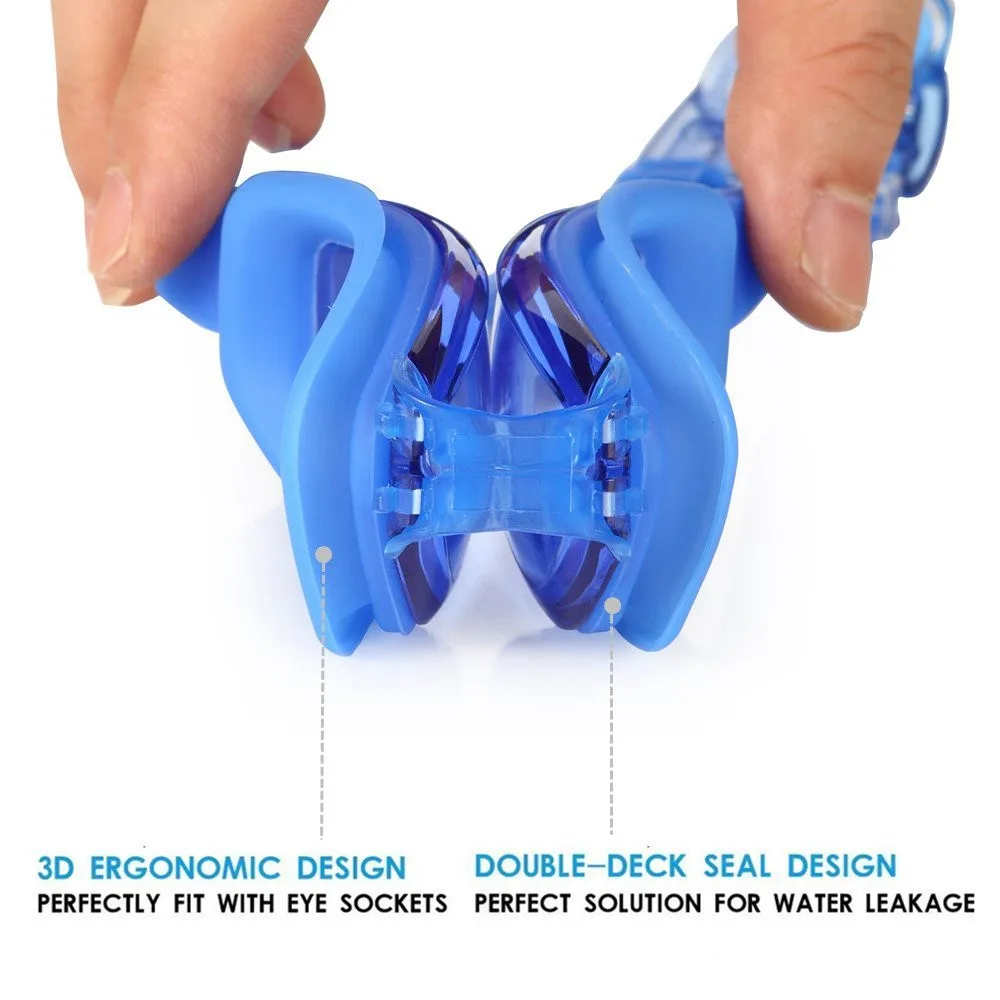 Swim Goggles Pack Of 2 Swimming Goggles No Leaking Uv Protection