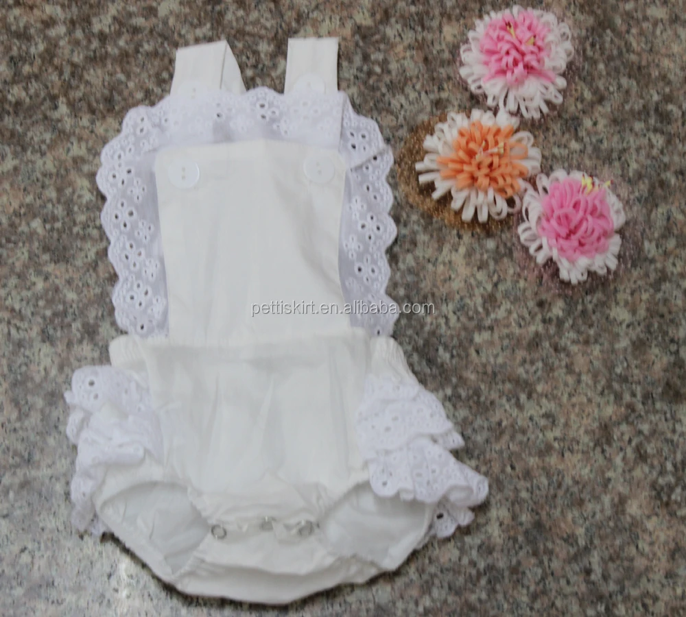 frilly baby rompers