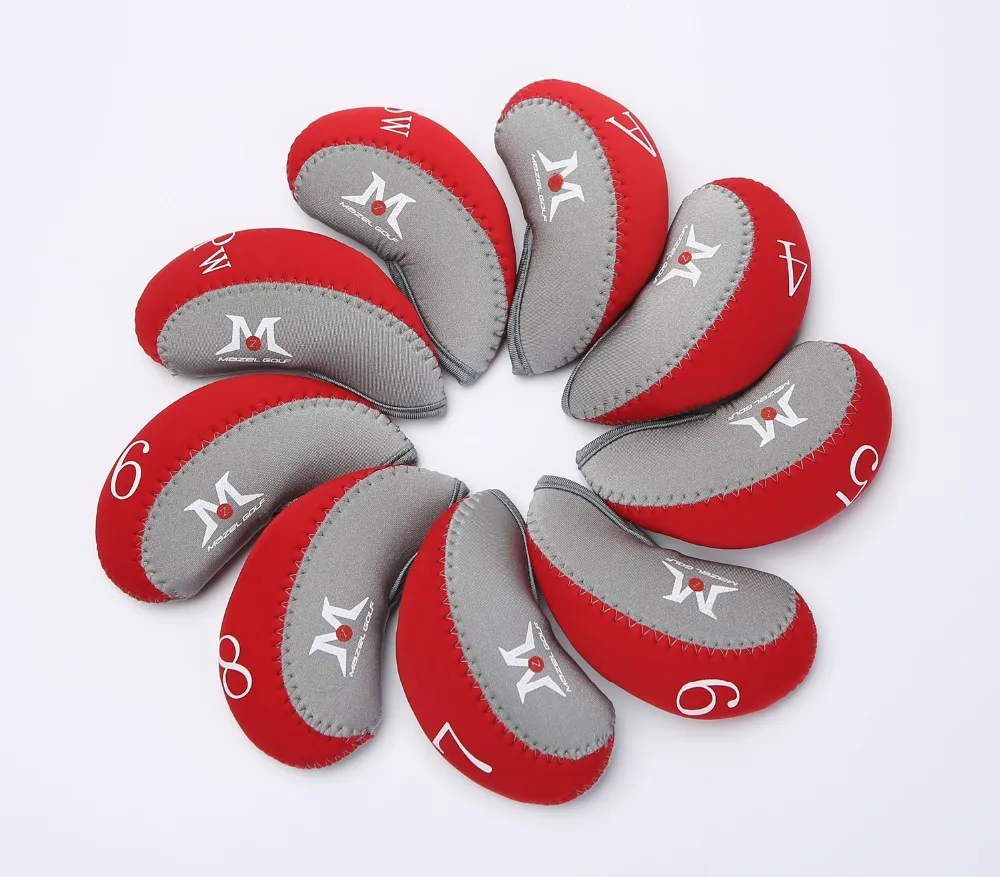 Head Covers Golf Iron Custom Knitted Neoprene Waterproof Red Color