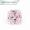 Wholesale 8*10mm cushion shape fancy cutting light pink artificial american cubic zirconia CZ Stone