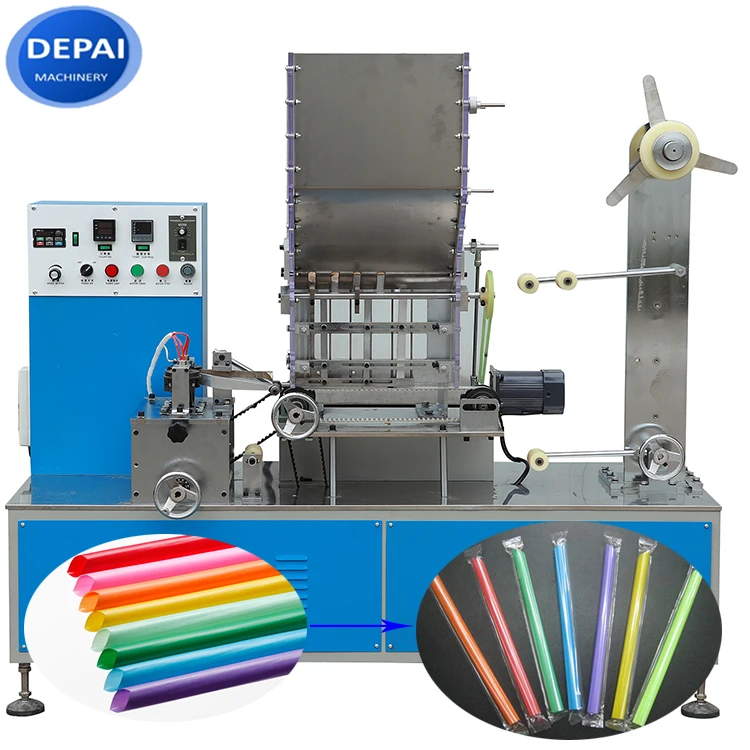 Automatic Single Drinking Straw Filling Sealing And Packing Equipment