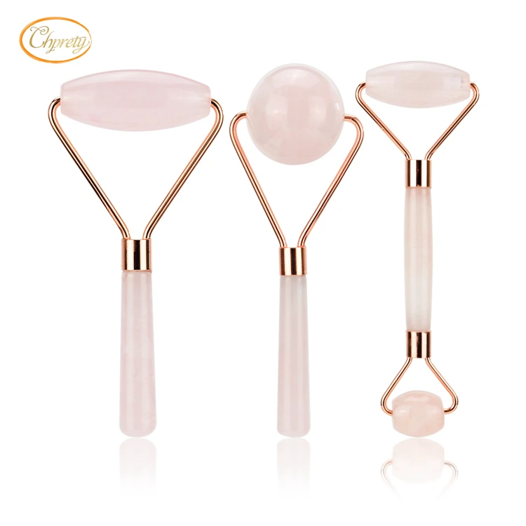 Professional Wholesale Face Massager Rose Quartz Jade Stone Facial Roller For Face In OEM Box