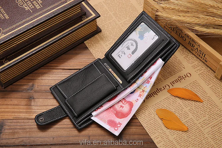 Durable Genuine Leather Men's Bifold Wallet,Wholesale Mens Wallet Buy