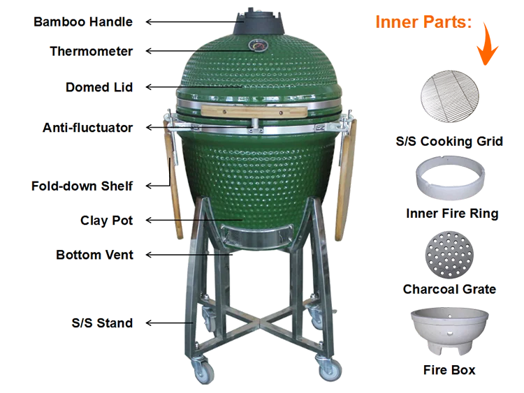 21 kamado charcoal grill