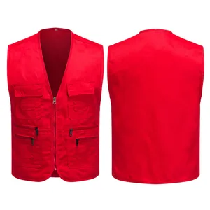 Adult Supermarket Volunteer Activity Vest Multi-Pocket Waistcoat Adult Supermarket Volunteer Activity Vest Multi-Pocket Waistcoat