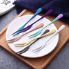 China Direct Factory High Quality Mirror Polish Stainless Steel Fruit Fork Mooncake Knife Cake Server
