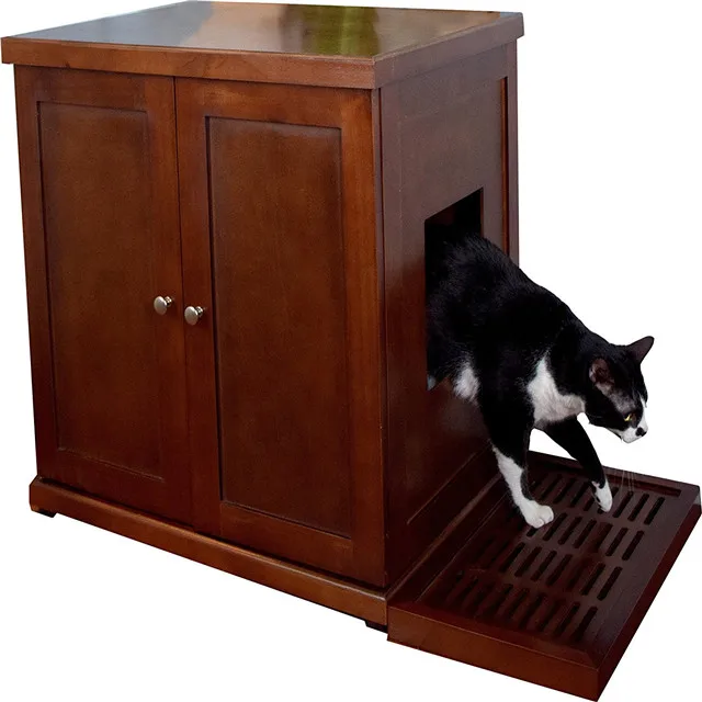 Well Designed Wooden Cat Washroom Furniture Creative Cat Litter
