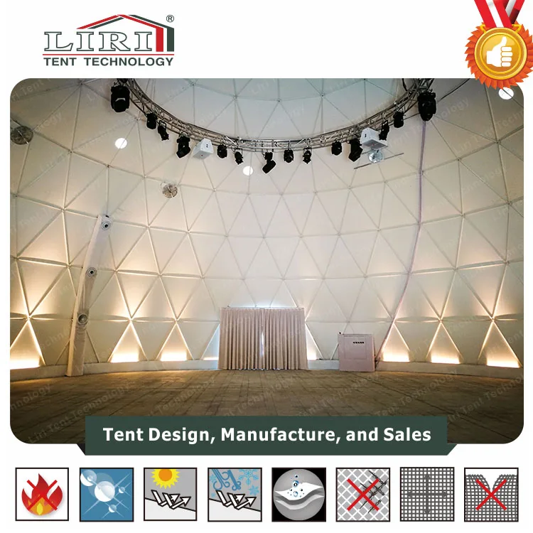 Mini transparent geodesic dome tent for small events and banquet party