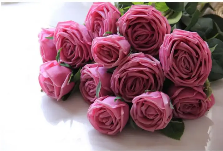 71 cm 3 heads roses Artificial Flower High-grade silk flowers Wedding home decoration a bouquet of rose flower