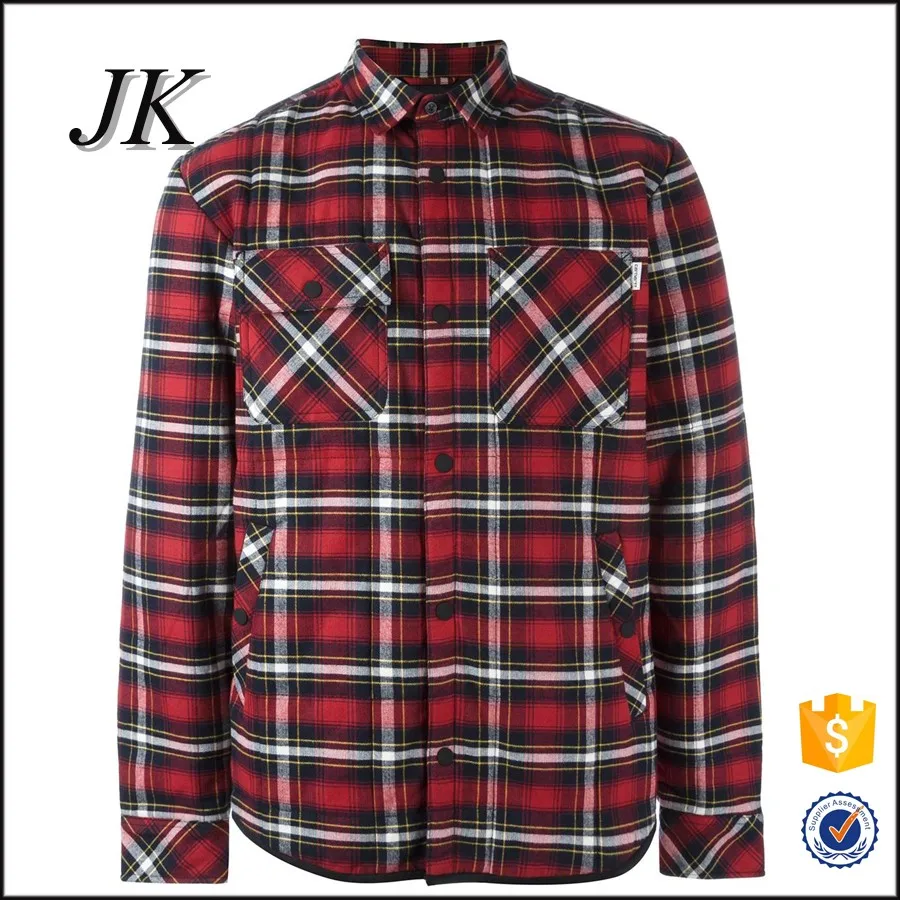 mens thick checked shirts