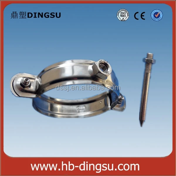 High Quality Ss316 Rubber Sleeve High Pressure Hanging Pipe Clamp With