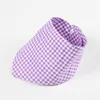 Wholesale Triangle Pet Dog Bandana With Your Own Design With Purple Grids