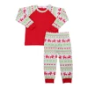 Kaiyo hot sale christmas outfits pajamas sets toddler girls baby boy sleep wear clothes deer printed boutique pajamas