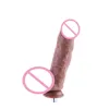 HISMITH Sex machine Add on attachments sex dildo coffee Length 24cm diameter 4.5cm Odorless Medical silicone penis sex toys