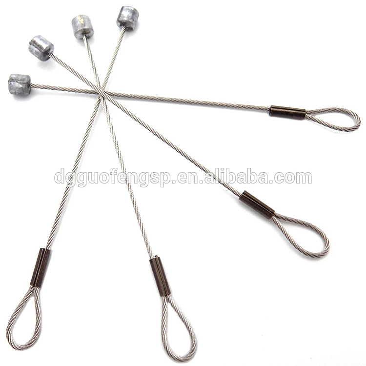 Custom Made Coated 316 Stainless Steel Wire Rope Eyelets Cable Sling